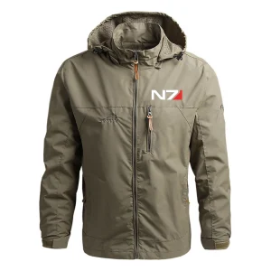 New Type Hot Sales Jacket Spring And Autumn Man's Simple Style Windbreaker Daily Hoodies Mass Effect N7 Logo Print