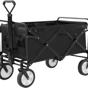 39"heavy Duty Collapsible Wagon Garden Cart with Large Capacity 330 LBS Capacity