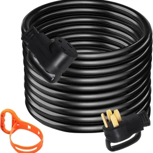 50 FT 50 Amp RV Extension Cord NEMA N14-50P to N14-50R, 125 / 250V Heavy Duty STW 6/3+ 8/1 RV Power Cord
